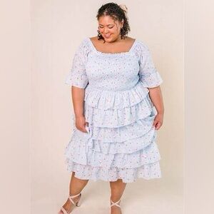 Harmony Dress in Blue Butterfly - Ivy City